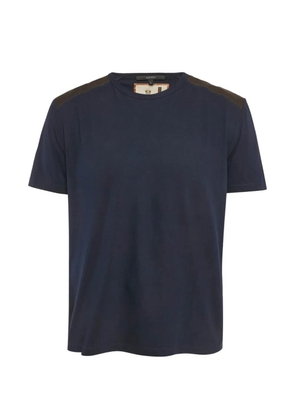 Gucci Pre-Owned leather-trim short-sleeve cotton T-shirt - Blue