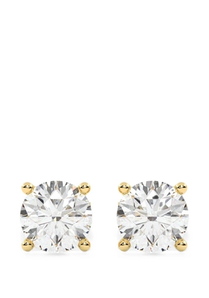 Diamond Essentials diamond solitaire stud earrings - Yellow