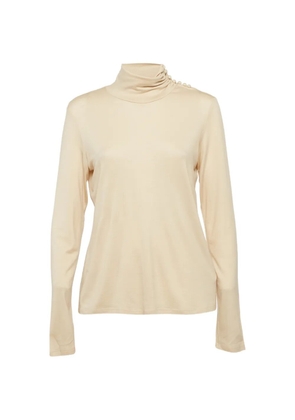 Max Mara button-detail turtleneck top - Neutrals