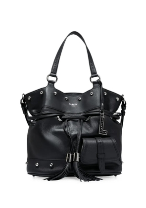 Lancel stud-embellished leather bucket bag - Black