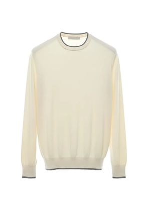 Tombolini contrast-trim crew-neck sweater - Neutrals