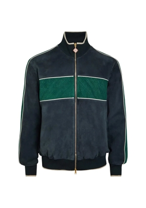 Casablanca panelled logo-embossed jacket - Blue