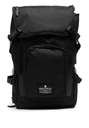 Makavelic multiple pockets logo-patch backpack - Black