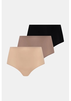 Chantelle seamless high-waisted briefs (set of three) - Neutrals