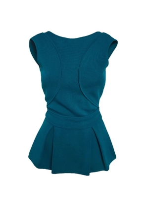 Elie Saab backless peplum top - Blue