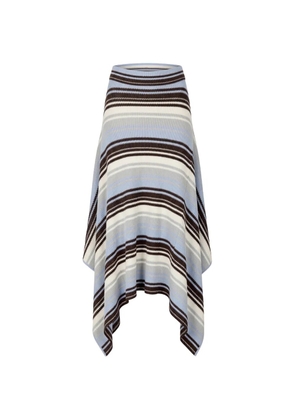 Monse striped handkerchief-hem midi skirt - Blue