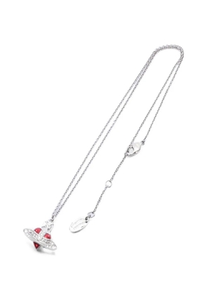 Vivienne Westwood Pre-Owned 2020s Diamante Heart Orb necklace - Silver