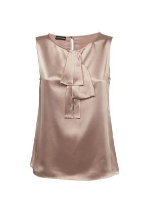 Emporio Armani Pre-Owned bow-detail sleeveless blouse - Pink