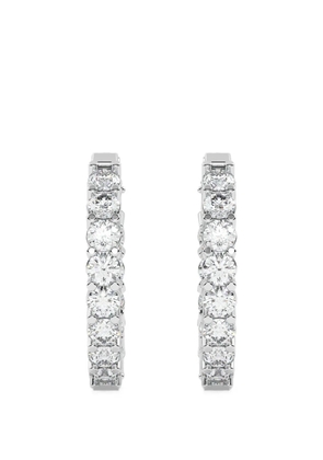 Diamond Essentials laboratory-grown diamond hoop earrings - Silver