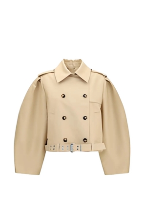 GANNI double-breasted jacket - Neutrals
