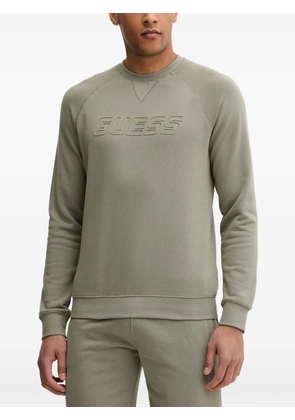 GUESS USA logo-embossed sweatshirt - Green
