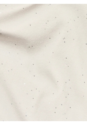 Peserico sequin-embellished frayed scarf - Neutrals