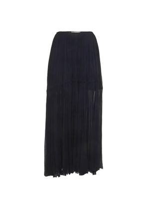 Chloé Pre-Owned tiered crinkle-chiffon maxi skirt - Blue