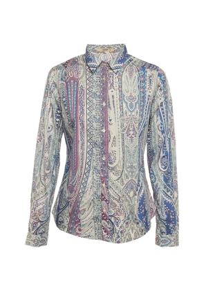 Etro Pre-Owned paisley-print long-sleeve shirt - White