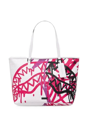 Sprayground Crash Graff Turbo graffiti-print tote bag - White