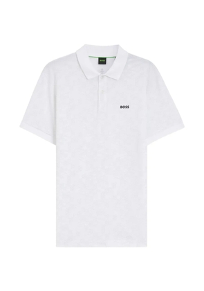 BOSS logo-print polo shirt - White