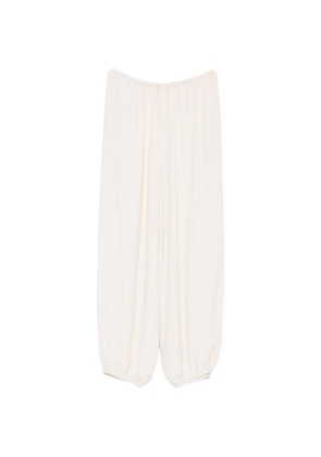 Forte Forte drawstring-waist gathered-cuff trousers - Neutrals