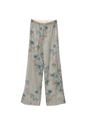 Forte Forte floral-print herringbone trousers - Neutrals