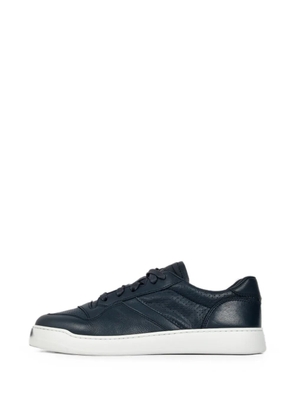 Doucal's perforated leather sneakers - Blue