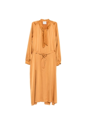 Forte Forte tie-neck belted midi dress - Gold