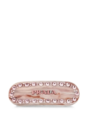 Prada Pre-Owned marbled crystal-embellished hair clip - Pink