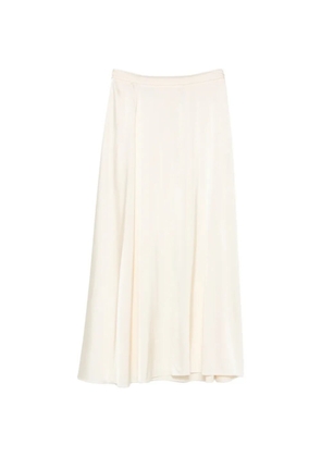 Forte Forte satin-finish elasticated-waist midi skirt - White