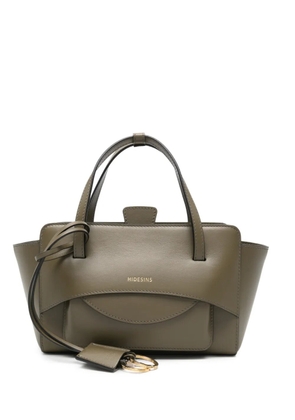 HIDESINS small logo-stamp tote bag - Green