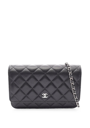 CHANEL Pre-Owned 2021 Wallet-on-Chain Caviar-leather mini bag - Black