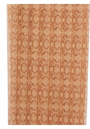 Roberto Cavalli Vintage logo-print silk scarf - Brown
