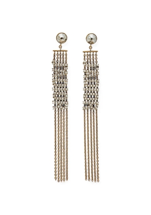 Christian Dior Pre-Owned J'Adior crystal chain tassel earrings - Gold