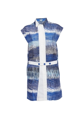 Kenzo Pre-Owned abstract-print mini shirt dress - Blue