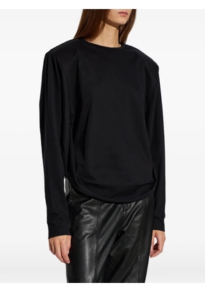 IRO Arum padded-shoulder top - Black