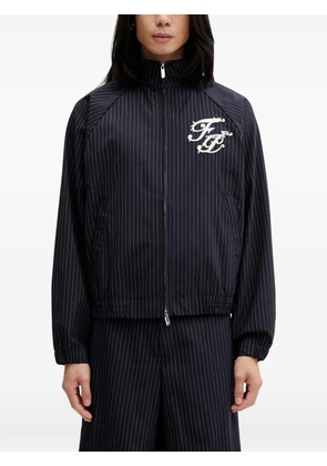 Filling Pieces Coach pinstripe-pattern logo-patch jacket - Blue