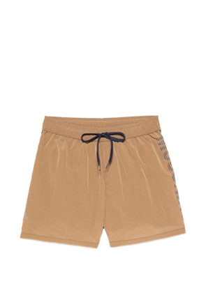 Moschino logo-print drawstring swim shorts - Neutrals