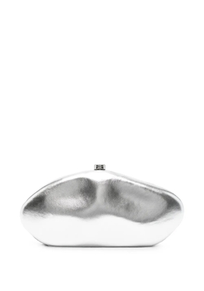 Cult Gaia Thr Caldera metallic-effect pebble clutch bag - Silver