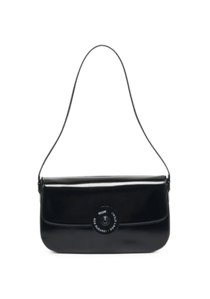 Moschino Pre-Owned glossy leather shoulder bag - Black