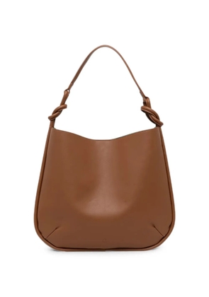 Benetton maxi logo-debossed tote bag - Brown