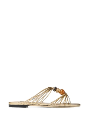 Jimmy Choo Lova bead-embellished multi-strap sandals - Gold