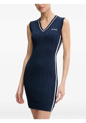 GUESS USA cable-knit sleeveless mini dress - Blue