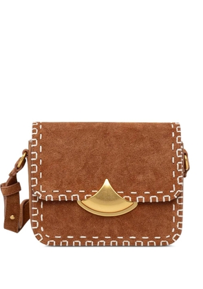 Sessùn Diviluz whipstitch-trim suede mini bag - Brown