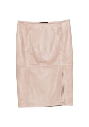 PINKO leather midi skirt - Grey