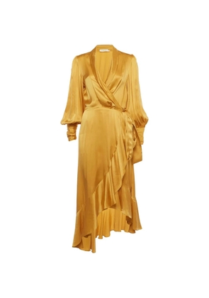 ZIMMERMANN silk midi dress - Gold