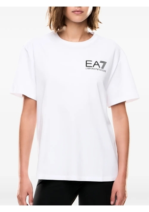 Ea7 Emporio Armani logo-print crew-neck T-shirt - White