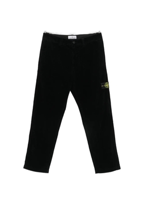 Stone Island Compass-motif corduroy trousers - Black
