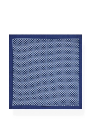 Ferragamo Tournament print silk pocket square - Citymatch Capsule - Blue