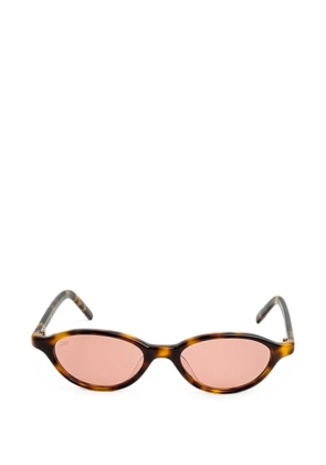 akila Alien oval-frame sunglasses - Brown