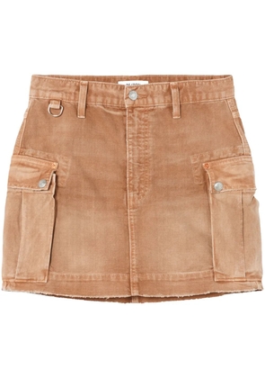 RE/DONE cargo denim mini skirt - Brown
