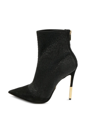 Balmain Pre-Owned suede panelled ankle boots - Black
