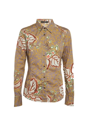 Etro Pre-Owned floral-print long-sleeve shirt - Yellow