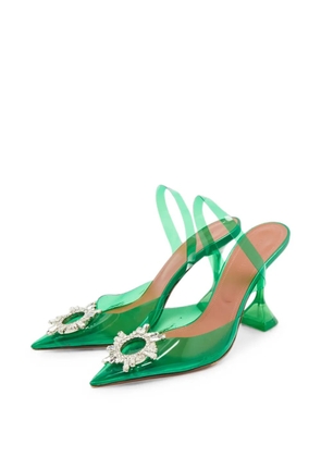 Amina Muaddi Begum crystal-embellished pumps - Green